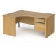 Harlow Panel End Ergonomic Desk with Two Drawer Pedestal